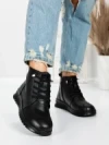 Ghete Dama din piele naturala 5W50 BLACK | PANTOFUL