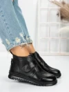 Ghete Dama din piele naturala 5W51 BLACK | PANTOFUL