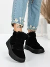 Ghete Dama din piele naturala 5SZ6 BLACK | PANTOFUL