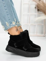 Ghete Dama din piele naturala 5SZ6 BLACK | PANTOFUL