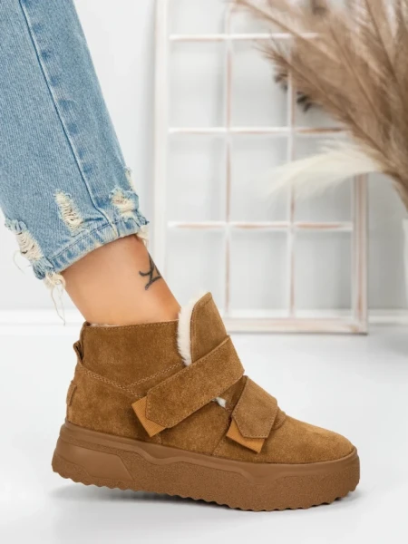 Ghete Dama din piele naturala 5SZ6 YELLOW | PANTOFUL