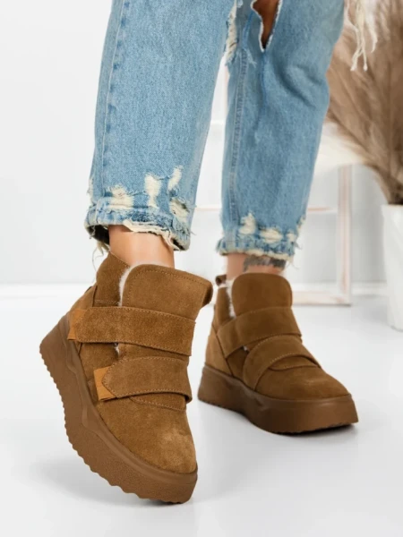 Ghete Dama din piele naturala 5SZ6 YELLOW | PANTOFUL