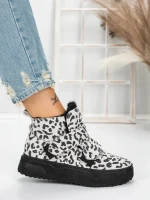 Ghete Dama din piele naturala 5SZ6 LEOPARD PRINT | PANTOFUL