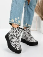 Ghete Dama din piele naturala 5SZ6 LEOPARD PRINT | PANTOFUL