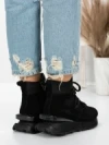 Ghete Dama din piele naturala 5SZ8 BLACK | PANTOFUL