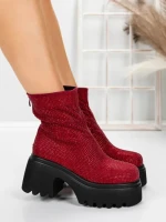 Ghete Dama cu Platforma 5WL77 WINERED | MEI