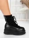 Ghete Dama cu Platforma 56WL3 BLACK | MEI