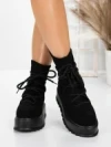 Ghete Dama cu Platforma 56WL3 BLACK | MEI