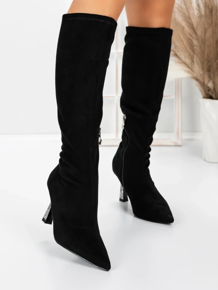 Cizme Dama cu Toc 5XKK65 BLACK | MEI