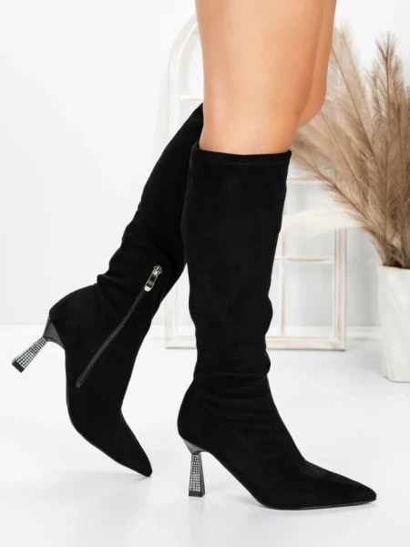 Cizme Dama cu Toc 5XKK65 BLACK | MEI