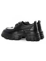 Pantofi Casual Dama din piele naturala KM1606 Negru | ... » meishop.life