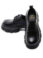 Pantofi Casual Dama din piele naturala KM1607 Negru | ... » meishop.life