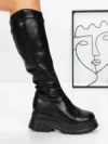 Cizme Dama cu Platforma 58WL13 BLACK | MEI