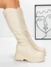 Cizme Dama cu Platforma 58WL13 BEIGE | MEI