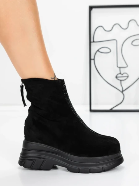 Ghete Dama cu Platforma 58WL16 BLACK | MEI