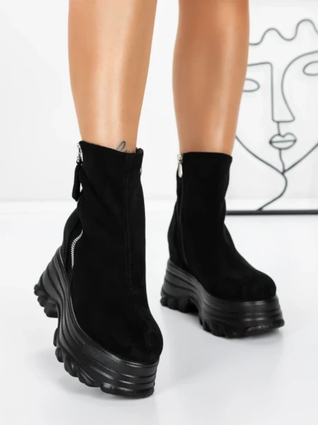 Ghete Dama cu Platforma 58WL17 BLACK | MEI