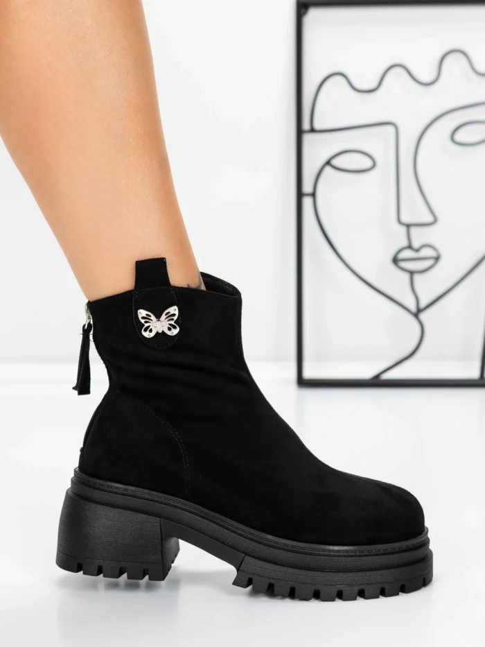 Ghete Dama cu Platforma 58WL21 BLACK | MEI