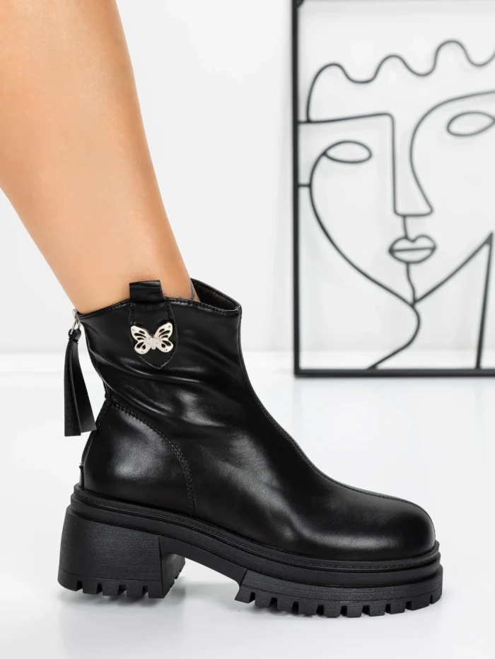 Ghete Dama cu Platforma 58WL21 BLACK | MEI