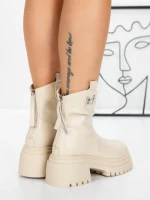 Ghete Dama cu Platforma 58WL21 BEIGE | MEI