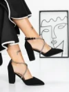 Pantofi cu Toc Gros 2YXD63 BLACK | MEI