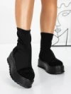 Ghete Dama cu Platforma 3AL78 BLACK | MEI