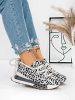 Pantofi Sport Dama din piele naturala 5WZ15 LEOPARD PRINT | PANTOFUL