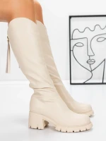 Cizme Dama 3WL15 Bej » meishop.life