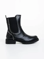 Botine dama  negre din piele ecologica Amara