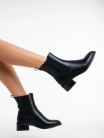 Botine dama negre din piele ecologica Thyrza