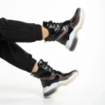 Pantofi sport dama negri din piele ecologica Payal