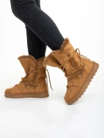 Cizme dama camel din material textil Phyllis