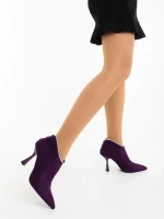 Botine dama mov  din material textil Marida