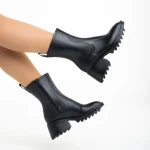 Cizme dama negre din material sintetic Sumeya