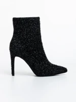 Botine dama negre din material textil Noelani