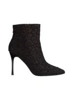 Botine dama negre din material textil Chiara