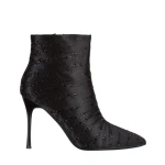 Botine dama negre din material textil Carrie
