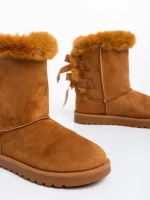 Cizme dama camel din material textil Taryn