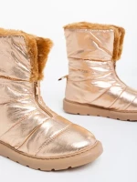 Cizme dama sampanie din material textil Tayte