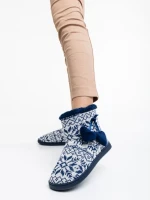 Papuci dama navy din material textil Corliss