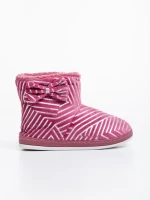 Papuci dama roz din material textil Shanika
