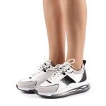 Pantofi sport dama Tamina alb cu negru