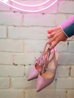Pantofi dama mov din material textil Shaira