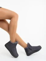 Ghete dama gri  din material textil Atala