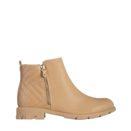 Botine dama bej din piele ecologica Gracelyn