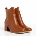 Botine dama maro deschis din piele ecologica Arielle