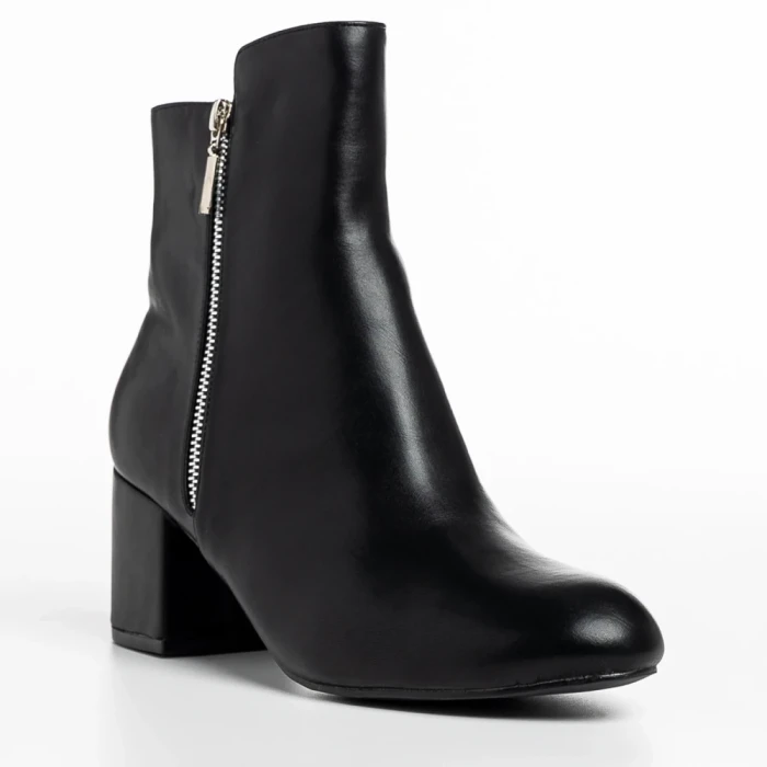 Botine dama negre din piele ecologica Everlee