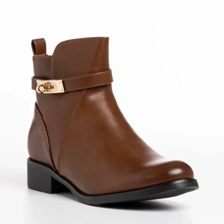 Botine dama maro din piele ecologica Verity