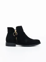 Botine dama negre din material textil Sharyl