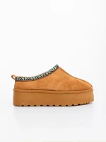 Papuci dama camel din material textil  Valtera