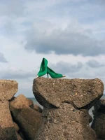 Pantofi dama verzi din material textil cu toc Melany